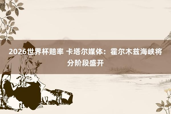 2026世界杯赔率 卡塔尔媒体：霍尔木兹海峡将分阶段盛开