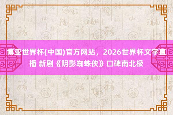 博亚世界杯(中国)官方网站，2026世界杯文字直播 新剧《阴影蜘蛛侠》口碑南北极