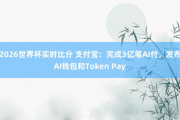 2026世界杯实时比分 支付宝：完成3亿笔AI付，发布AI钱包和Token Pay
