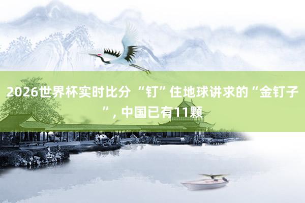 2026世界杯实时比分 “钉”住地球讲求的“金钉子”， 中国已有11颗