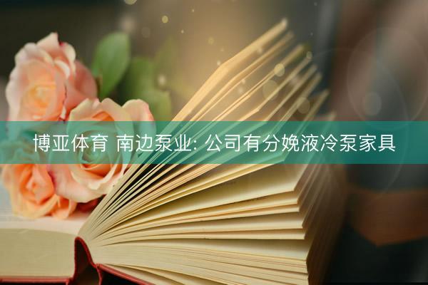 博亚体育 南边泵业: 公司有分娩液冷泵家具