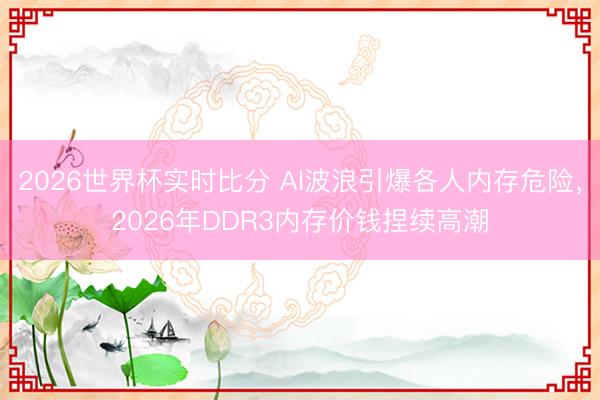 2026世界杯实时比分 AI波浪引爆各人内存危险，2026年DDR3内存价钱捏续高潮